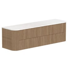 Thirroul 1800mm Wall Hung Double Vanity with Solid Surface Countertop